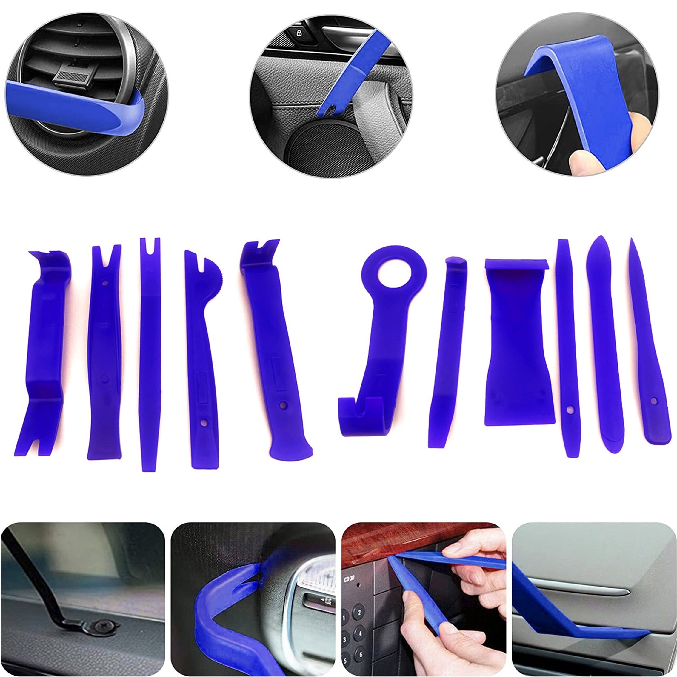 Automotive Interior Trim Removal Tool Kit for Disassembling Radio Door Clips