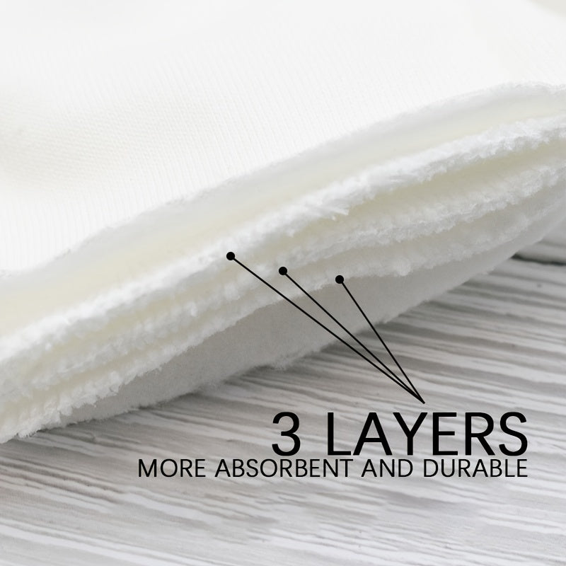 Two Pieces Bamboo Fiber Diaper Inserts Reusable Baby Nappies Liners