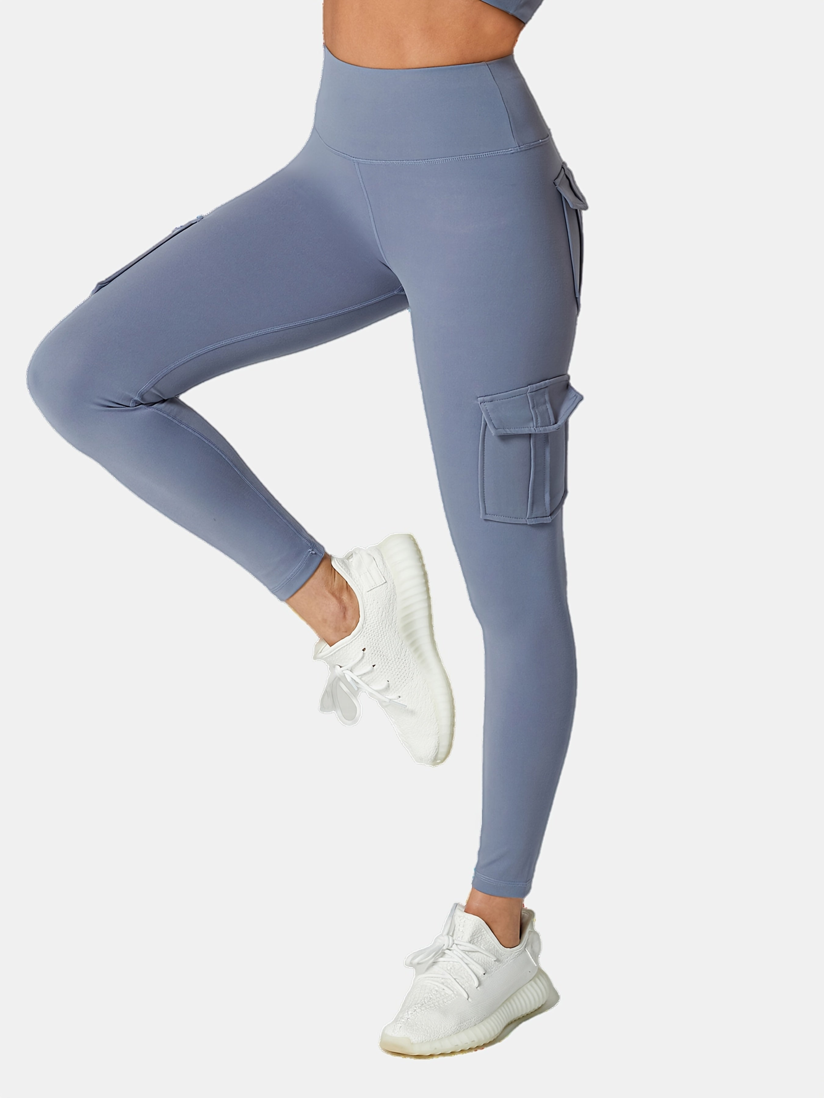 Plus Size Women's High Waist Yoga Pants 2 Pack with Pockets Breathable Comfortable