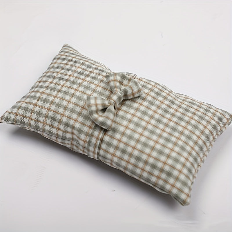 Set of 4 Newborn Baby Photography Props Plaid Costume for Infant Boys Girls Christmas Halloween Thanksgiving