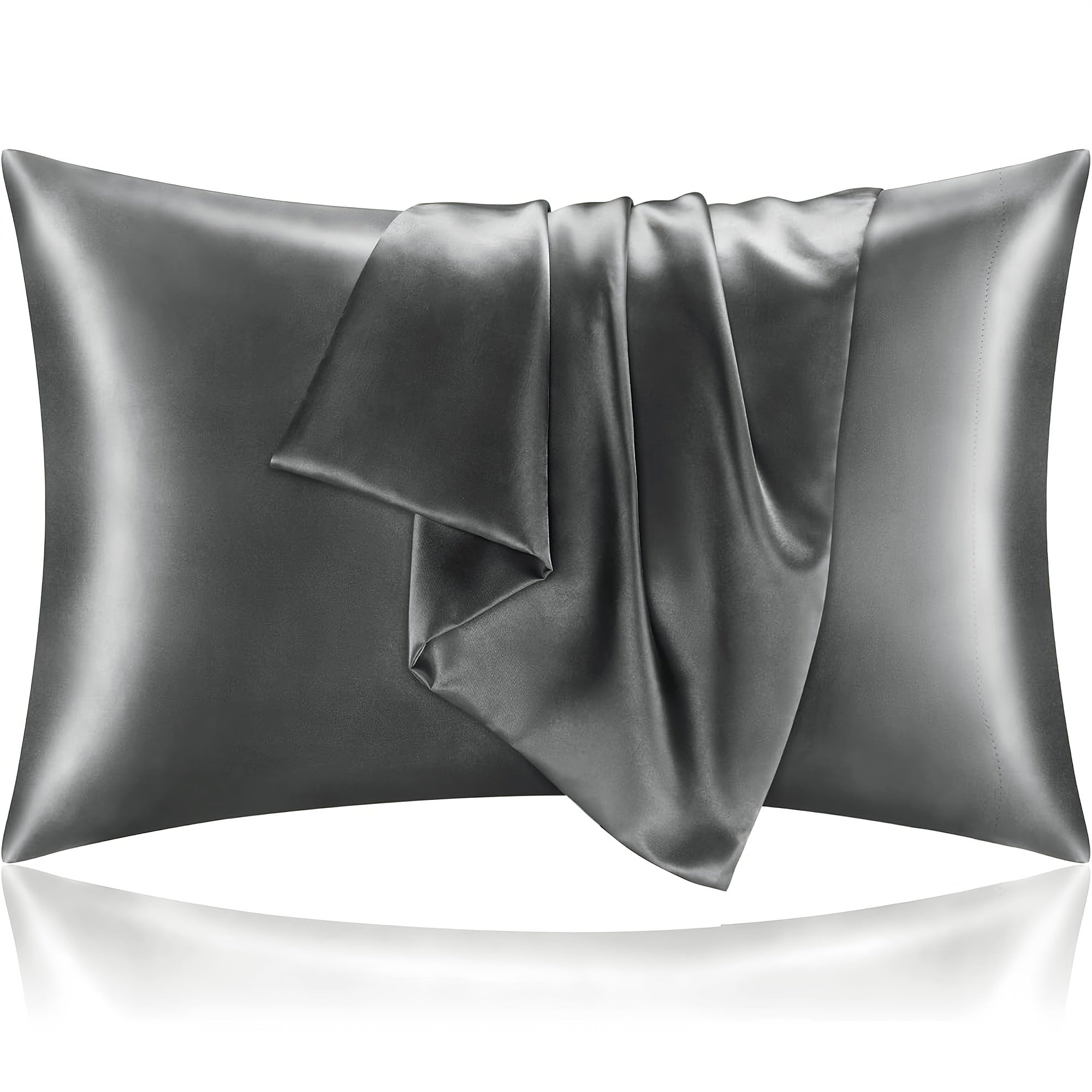 Silky Polyester Satin Pillowcase Envelope Closure Available in Various Sizes Bed Pillow Cover for Bedroom Decor