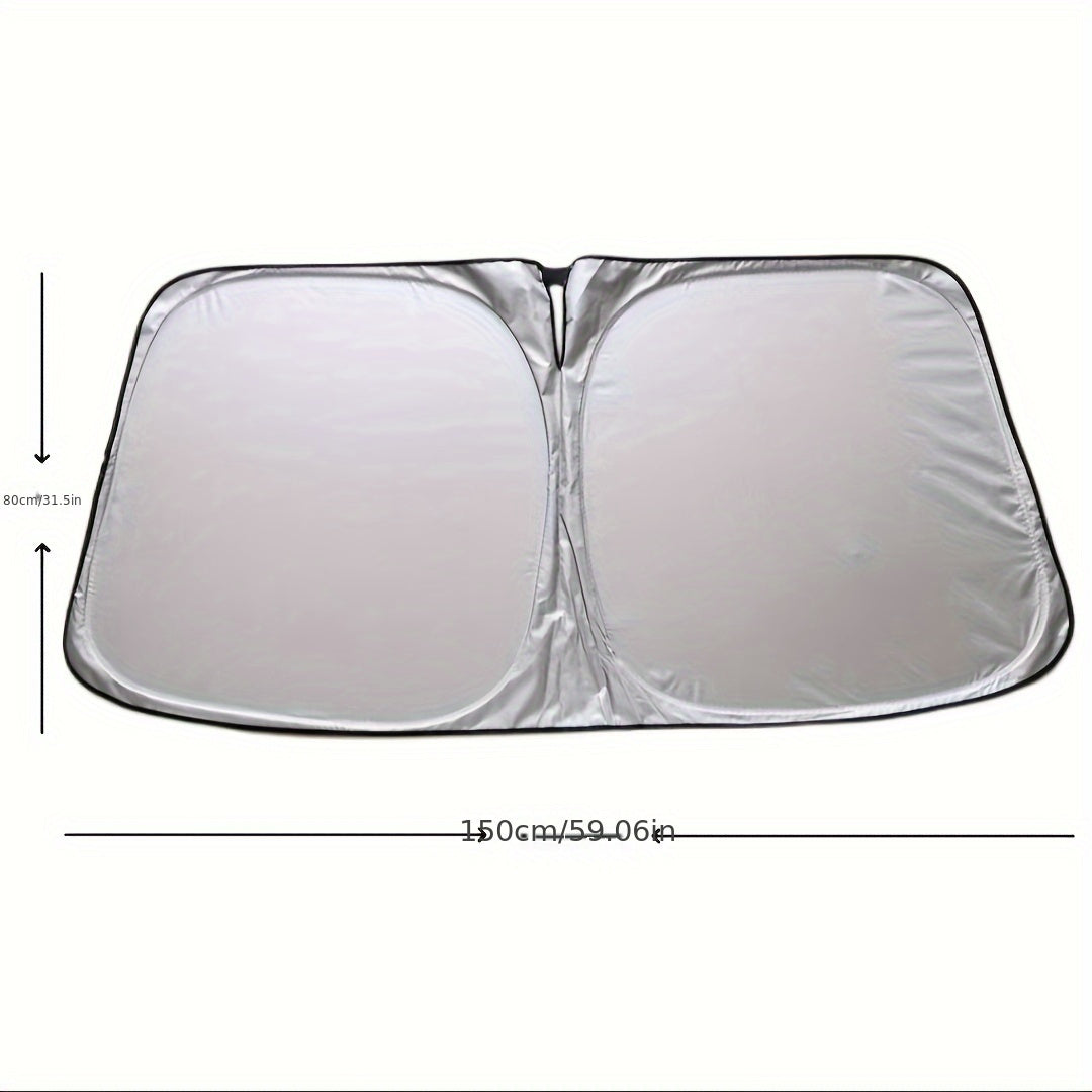 Sombrilla para coche de titanio universal plata protección UV aislamiento térmico