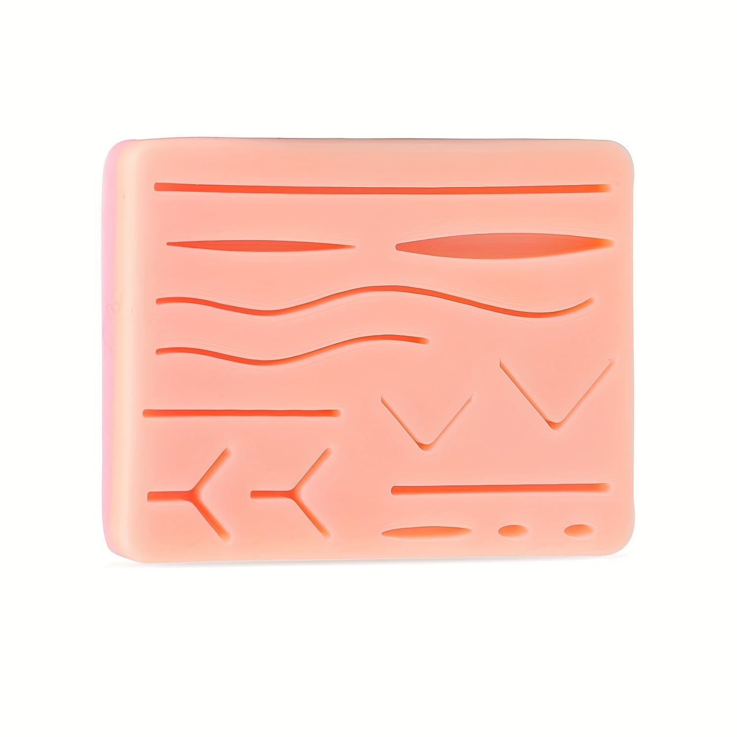 Silicone Suturing Practice Skin Kit with 14 Pre-Cut Wounds for Medical Training