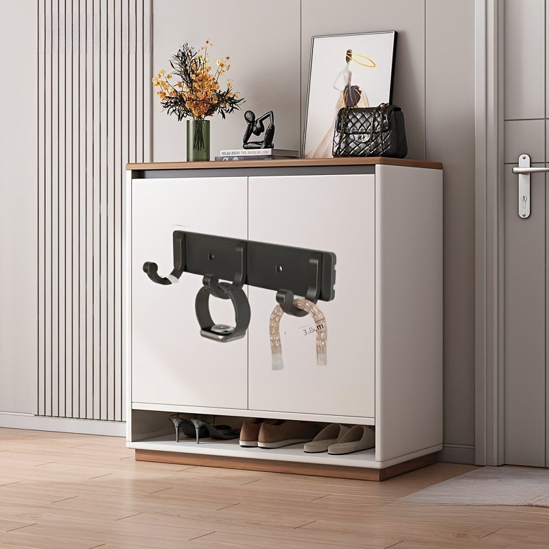 Black Aluminum Wall Hooks for Towels Coats and Clothes Bathroom Organization