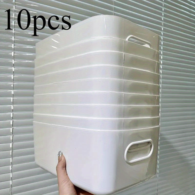 10-to'plam plastik saqlash tashkilotchilari kosmetikalar, atıştırmalıklar, oshxona, hammom, yotoqxona uchun