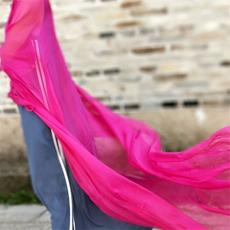 Women's Large Solid Color Scarf Lightweight Shawl for Casual Wear Windproof Sunscreen