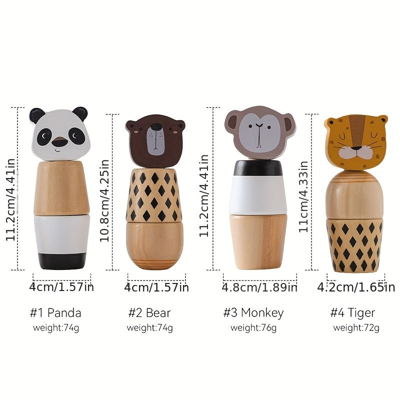 Educational Baby Toy Screw Twisting Nut Building Blocks Color Animal Recognition Gift