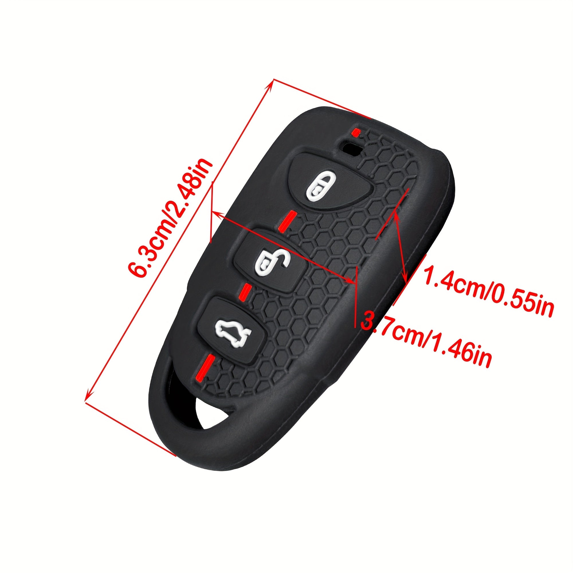 Silicone Key Cover for Car Remote, Universal Fit, Durable Keychain Accessory