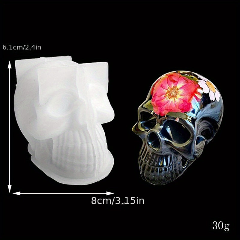 Silicone Skull Candle Mold Set for DIY Crafts, Handmade Soaps, Multiple Sizes