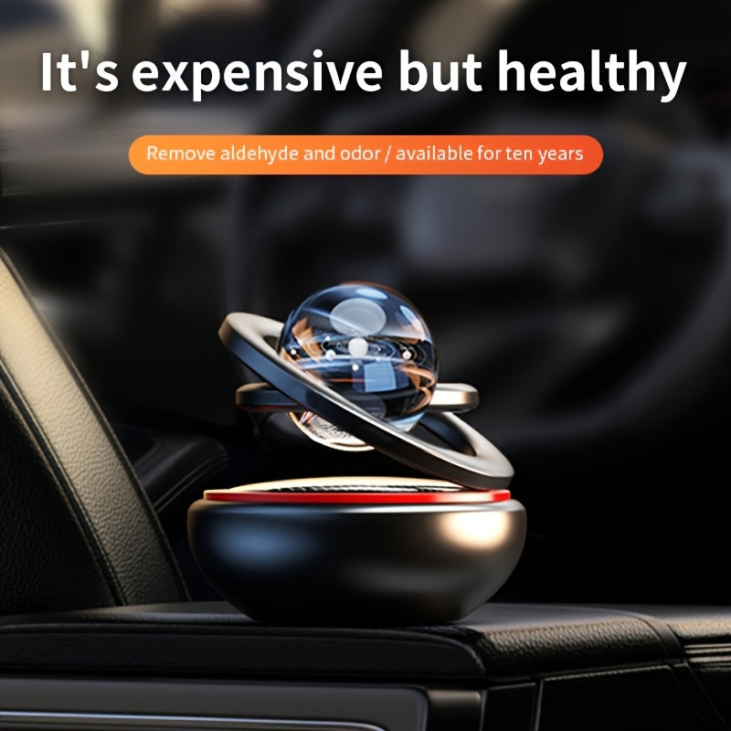 Car Interior Decoration Solar Rotating Loaves Solid Car Fragrance