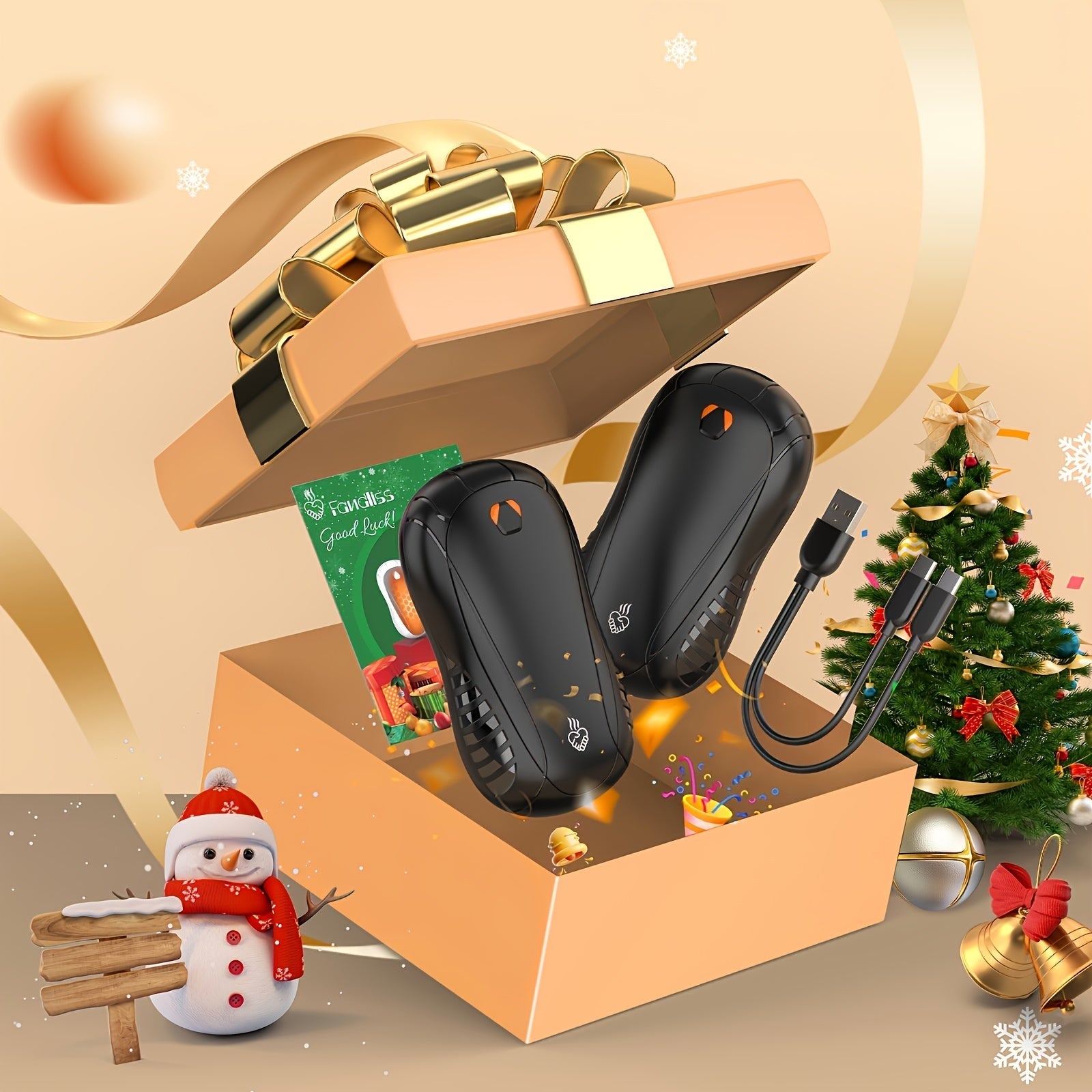 Rechargeable Hand Warmers Portable Electric Hand Warmers with 3 Temperature Settings