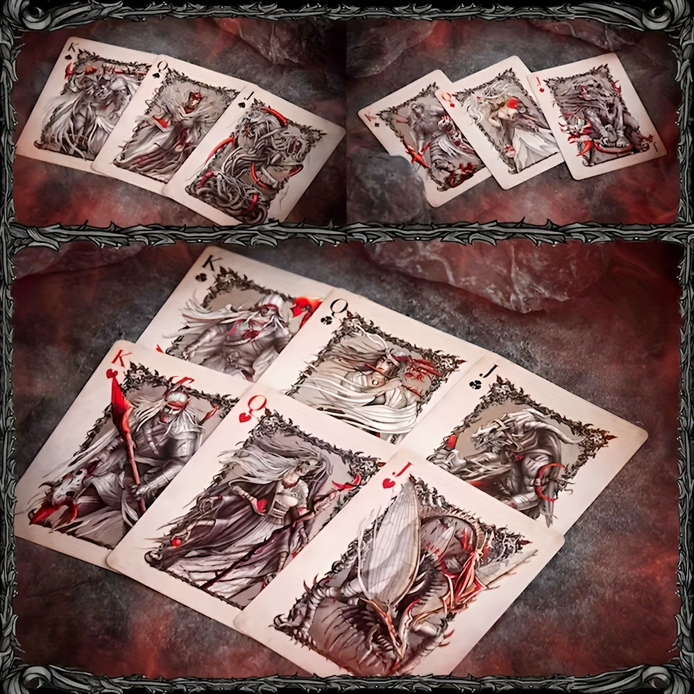 Blood Moon Edition Demon Playing Cards Retro Style Red White Party Game Gift