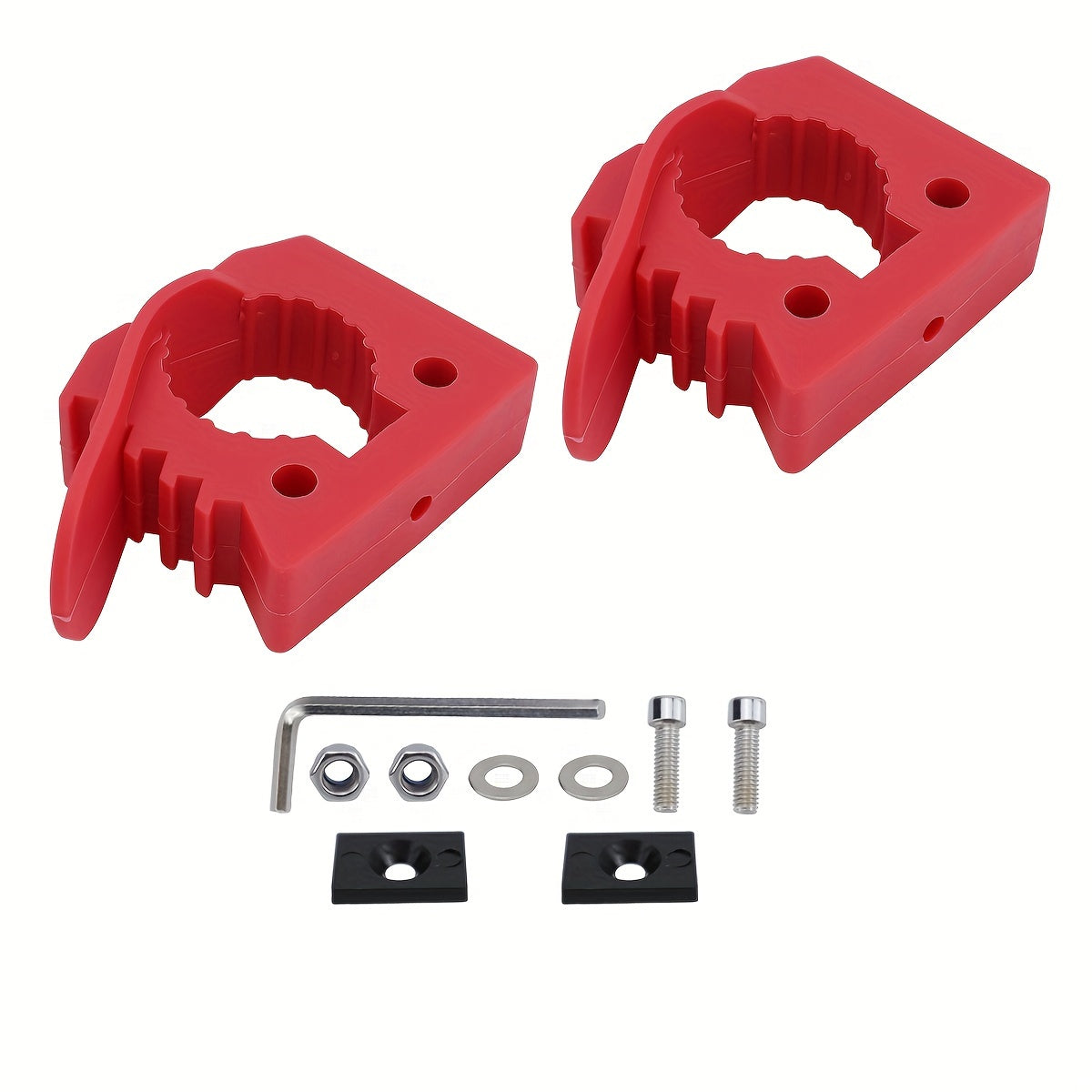 Rubber Clamps Red and Black Quick Release for Off-Road Vehicles