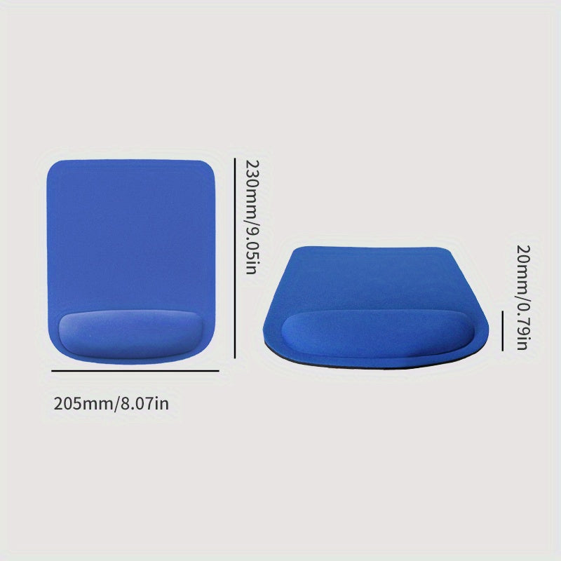 Solid Color Computer Wrist Support Pad with Mouse Pad and Hand Rest for Office Use