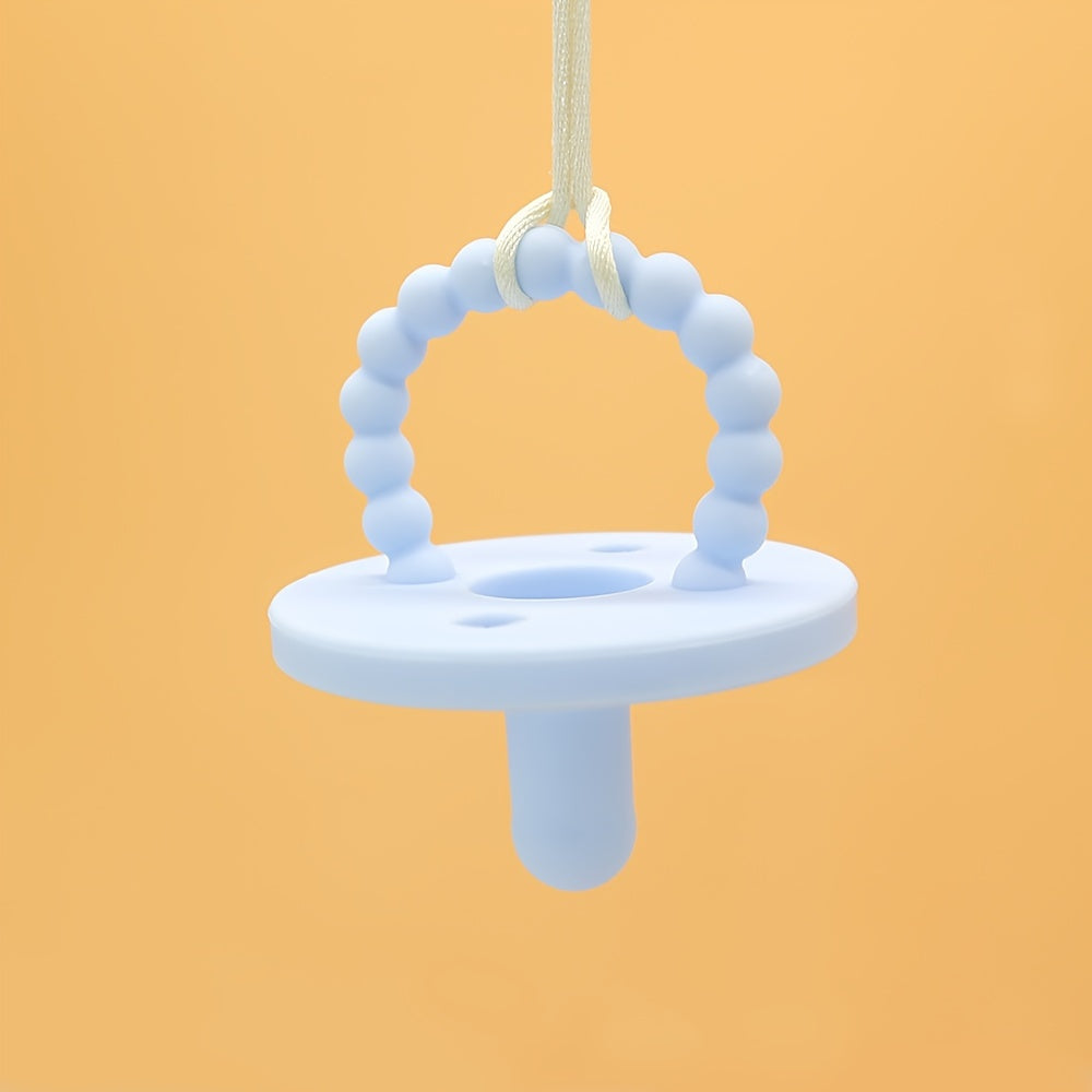 Soft Silicone Pacifier for Newborns with Cute Round Shape Teething Soother