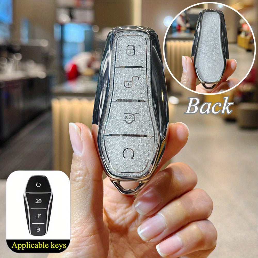 Avtomobil kaliti qopqog'i TPU moslashuvchan himoya qutisi EVlar uchun qora