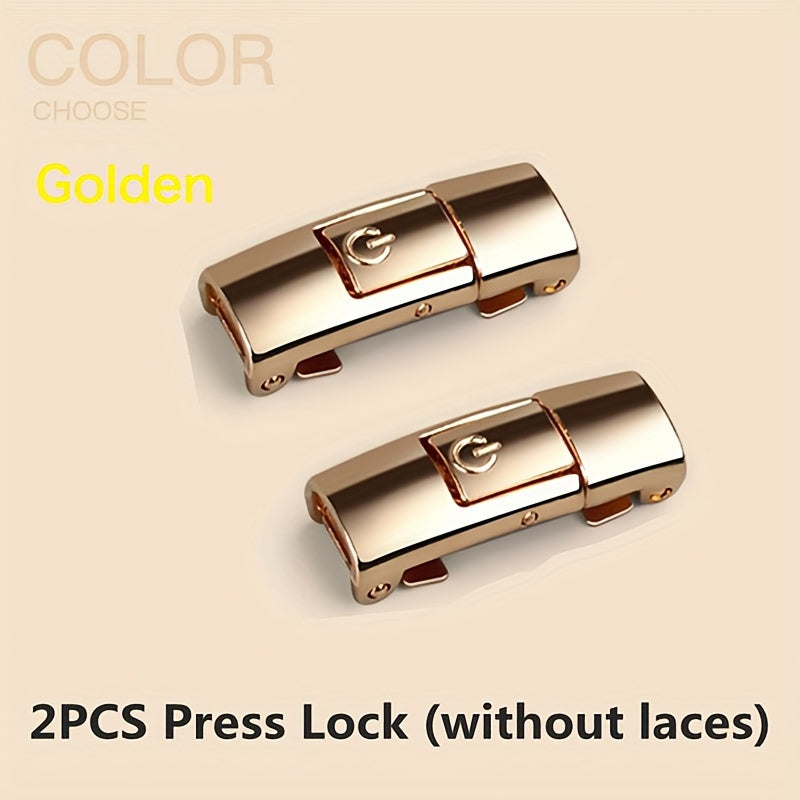 No-Tie Shoe Laces with Metal Buckle for Kids and Adults, Secure Fit