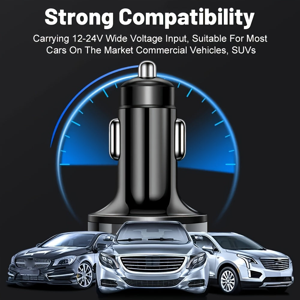Fast Charging Car Charger Adapter with PD QC 3.0 USB Ports Digital Display