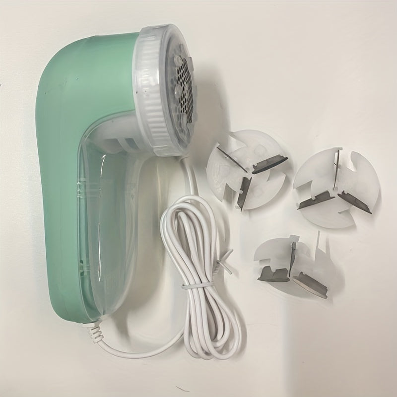 Clothing Lint Remover USB Rechargeable with Three-Leaf Blade Spring Green