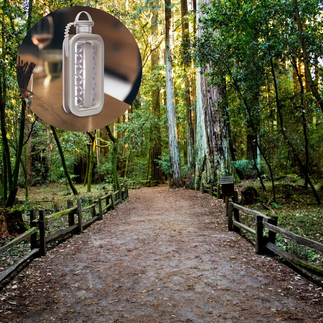 Unisex Folding Ice Maker and Water Bottle Set for Cocktails and Barbecue