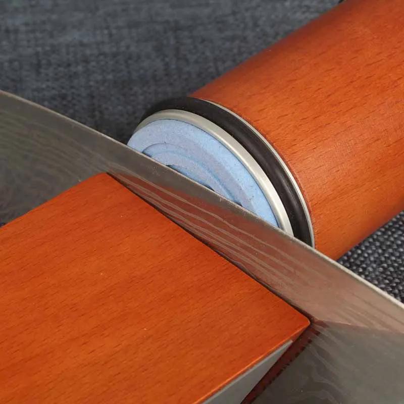 Toʻrtburchak pichoqni silliqlash uchun yogʻochli magnitli rulman va olmos bilan maydalash tizimi