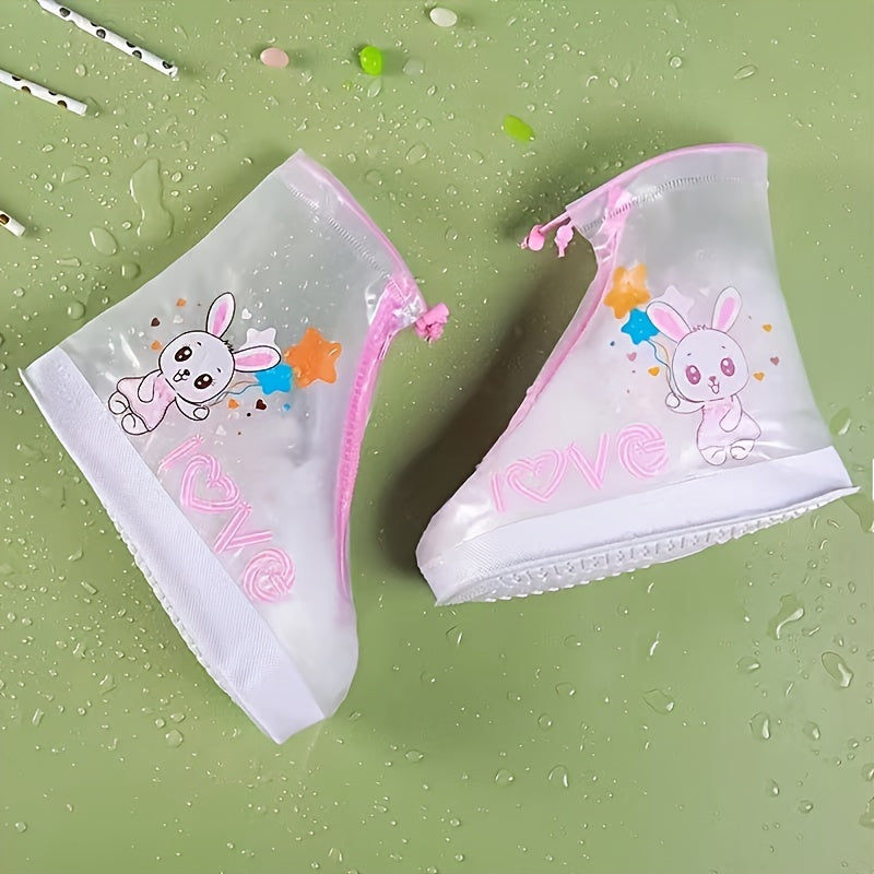 Kids Rainproof Shoe Covers Waterproof Non-Slip PVC Booties for Boys Girls