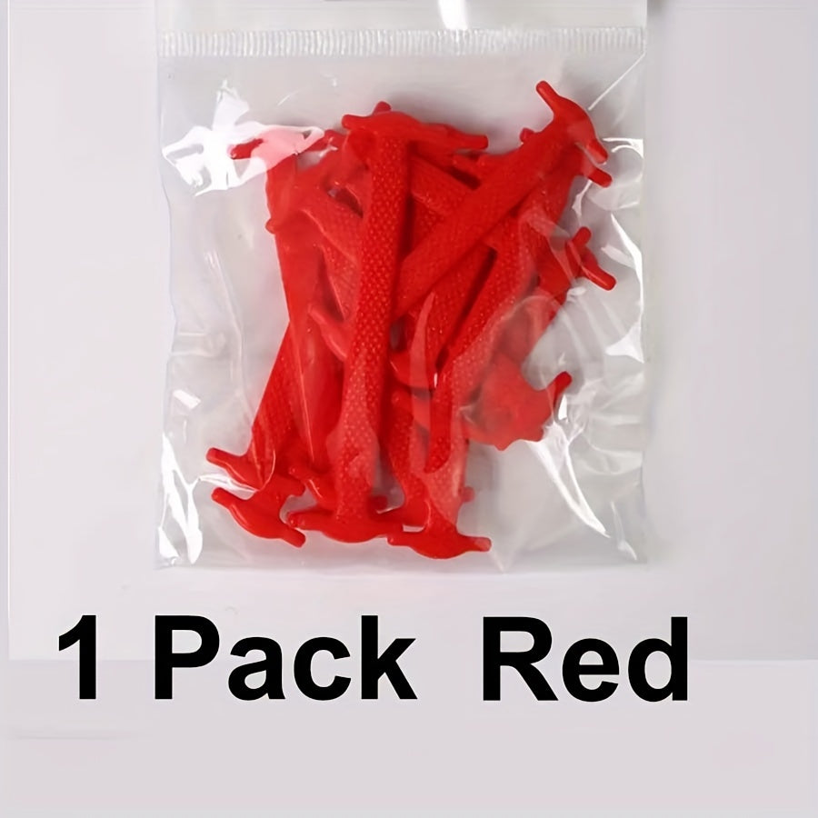 16pcs Silicone No-Tie Elastic Shoelaces for Sneakers and Casual Shoes