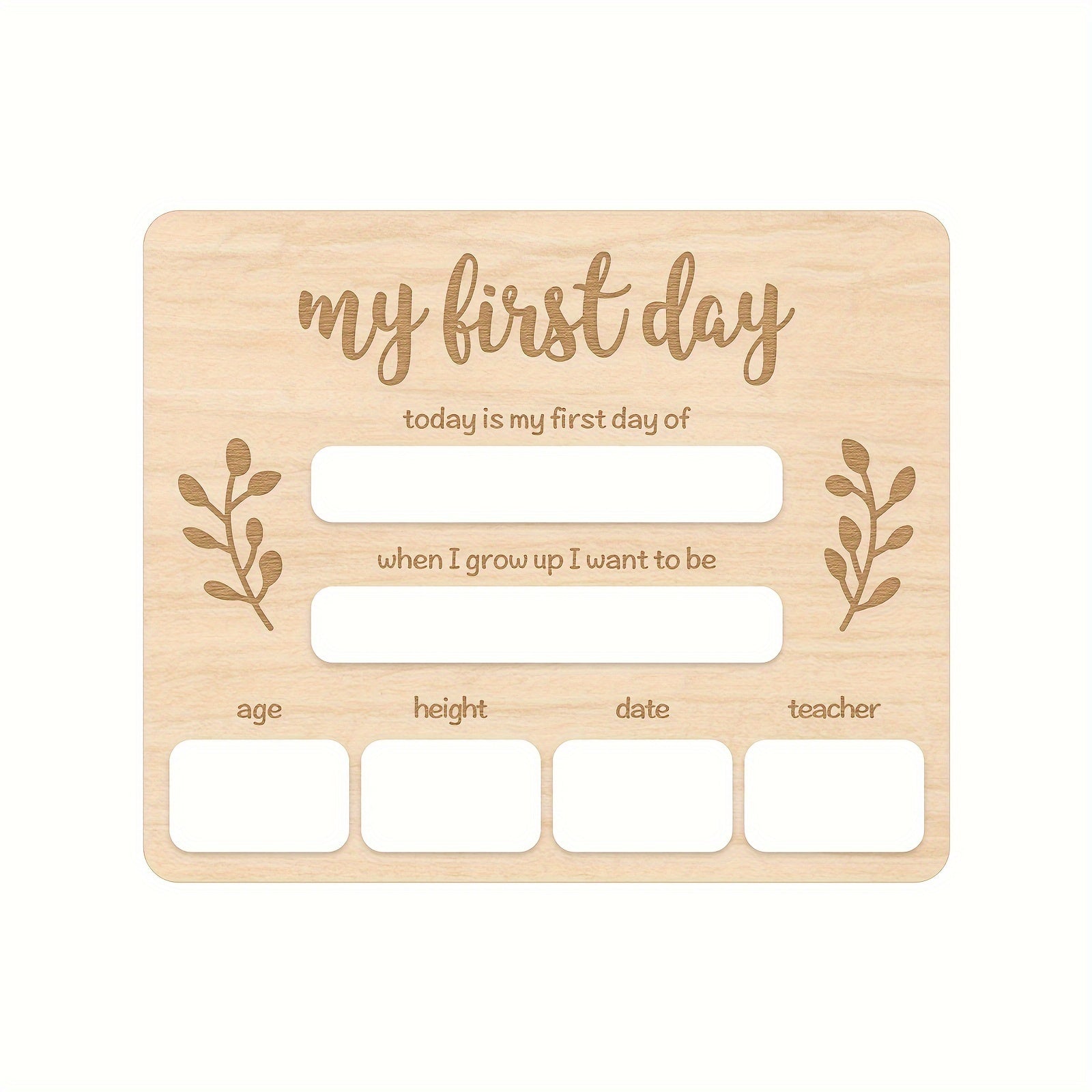 Wooden Milestone Board for School Memories and Social Media Photos