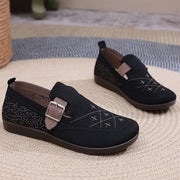 Women's Slip-On Flats Breathable Fabric Comfortable Walking Shoes