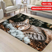 Indoor Cat Nap Doormat Polyester Non-Slip Bathroom Kitchen Living Room Decor