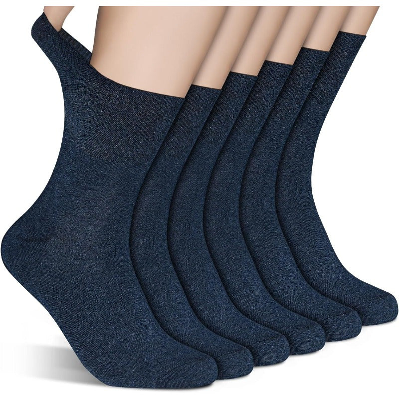 Six Pairs of Diabetic Socks for Men and Women Breathable Non-Binding Cuffs
