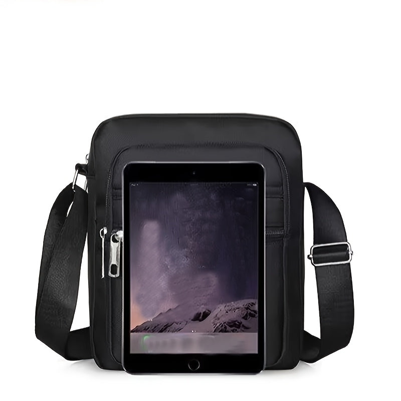 Men's PU Leather Messenger Bag with Multiple Compartments Adjustable Strap for Daily Use or Travel