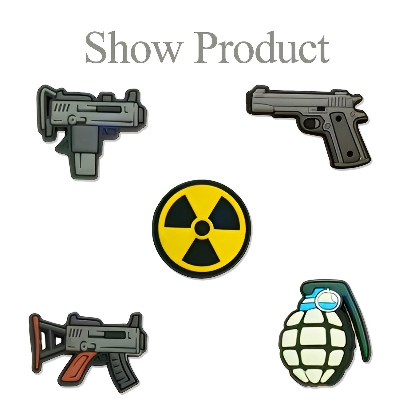 Kids Toy Gun Set 16 Pieces Plastic Play Shooting Accessories