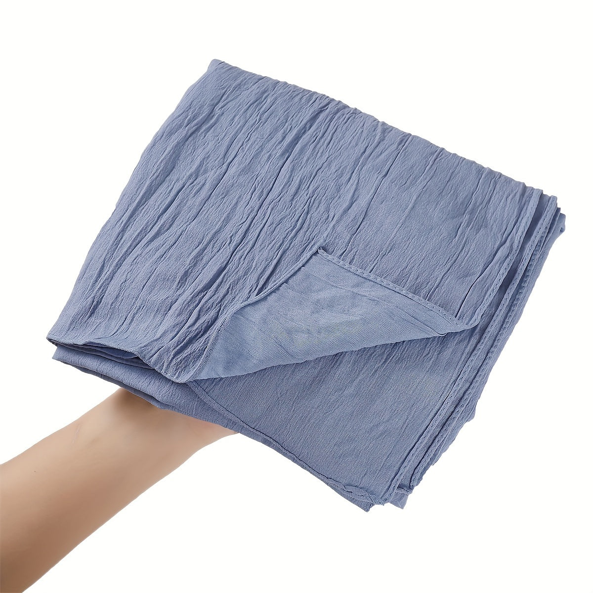 Women’s Cotton Shawl Hijab Sun Protection Wrinkle-Free Solid Color