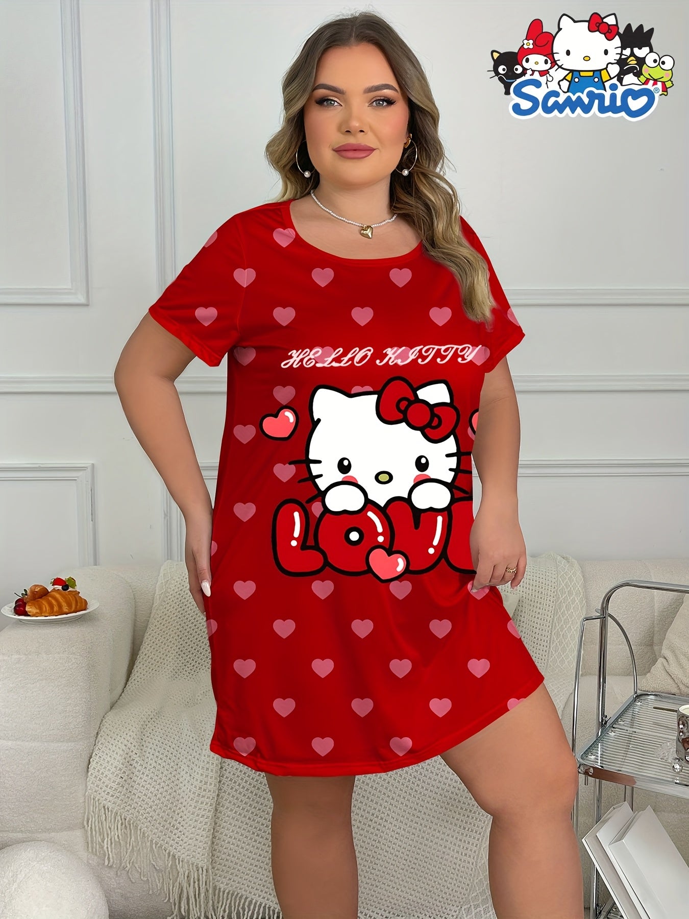 Women's Pastel Purple Sleepdress Plus Size Nightgown Lounge & Sleepwear