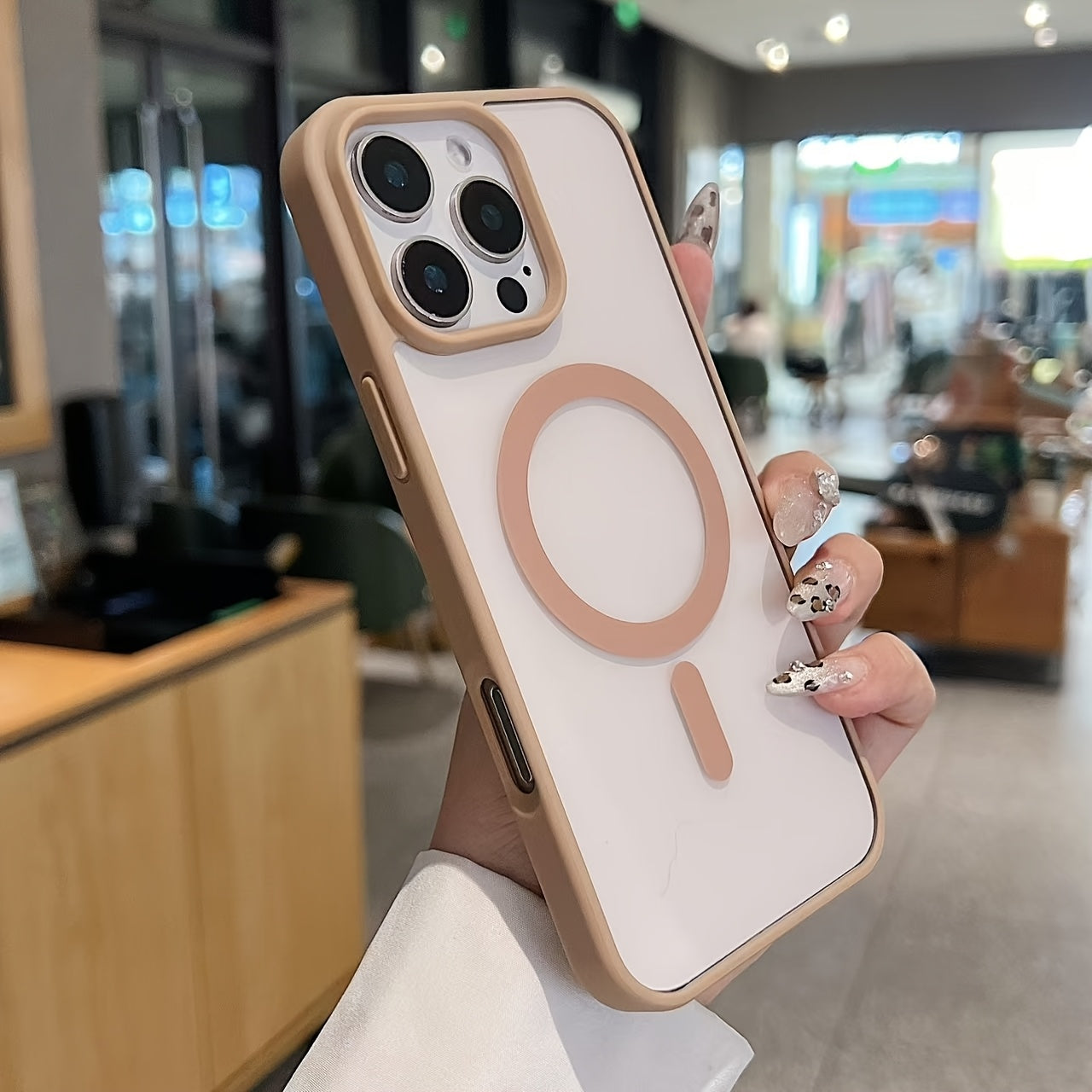 Transparent iPhone 13 Pro Max Case with Anti-Drop Protection and Magsafe Compatibility