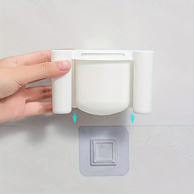 Bathroom Wall-Mounted Toothbrush Holder with Storage and Organization