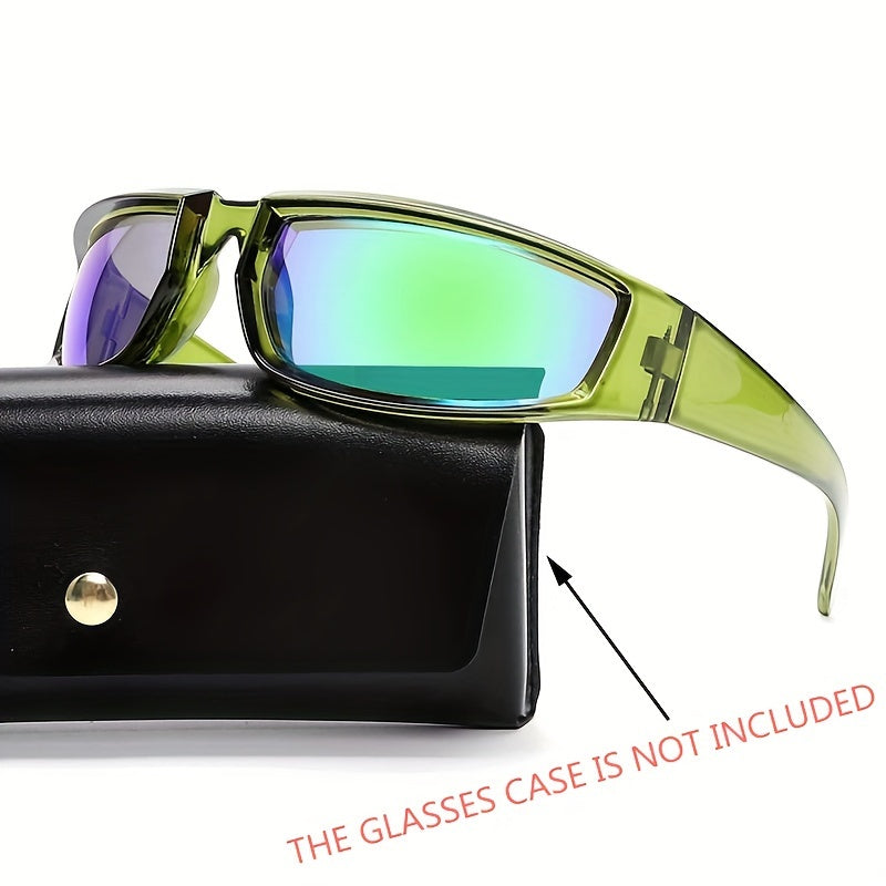 Футуристические спортивные очки с технологией Y2K с полигонами и серебряным покрытием