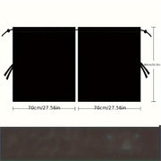 2Pcs Black Double-Layer Car Partition Curtains Sunshade Privacy Blockout