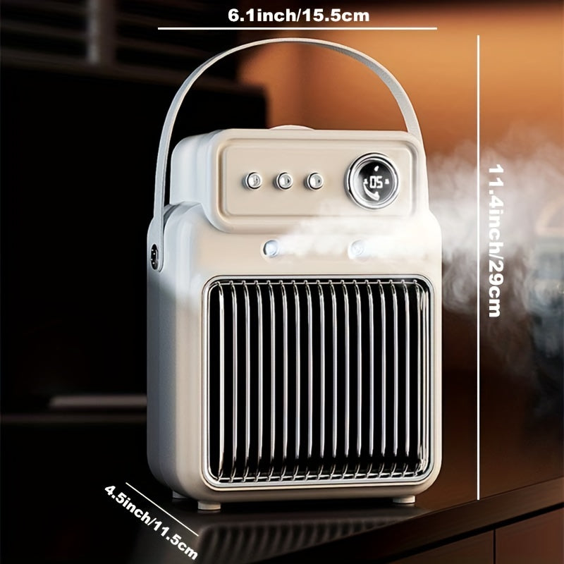 1200W Portable Electric Space Heater with Humidifier, Quiet Safe Heating