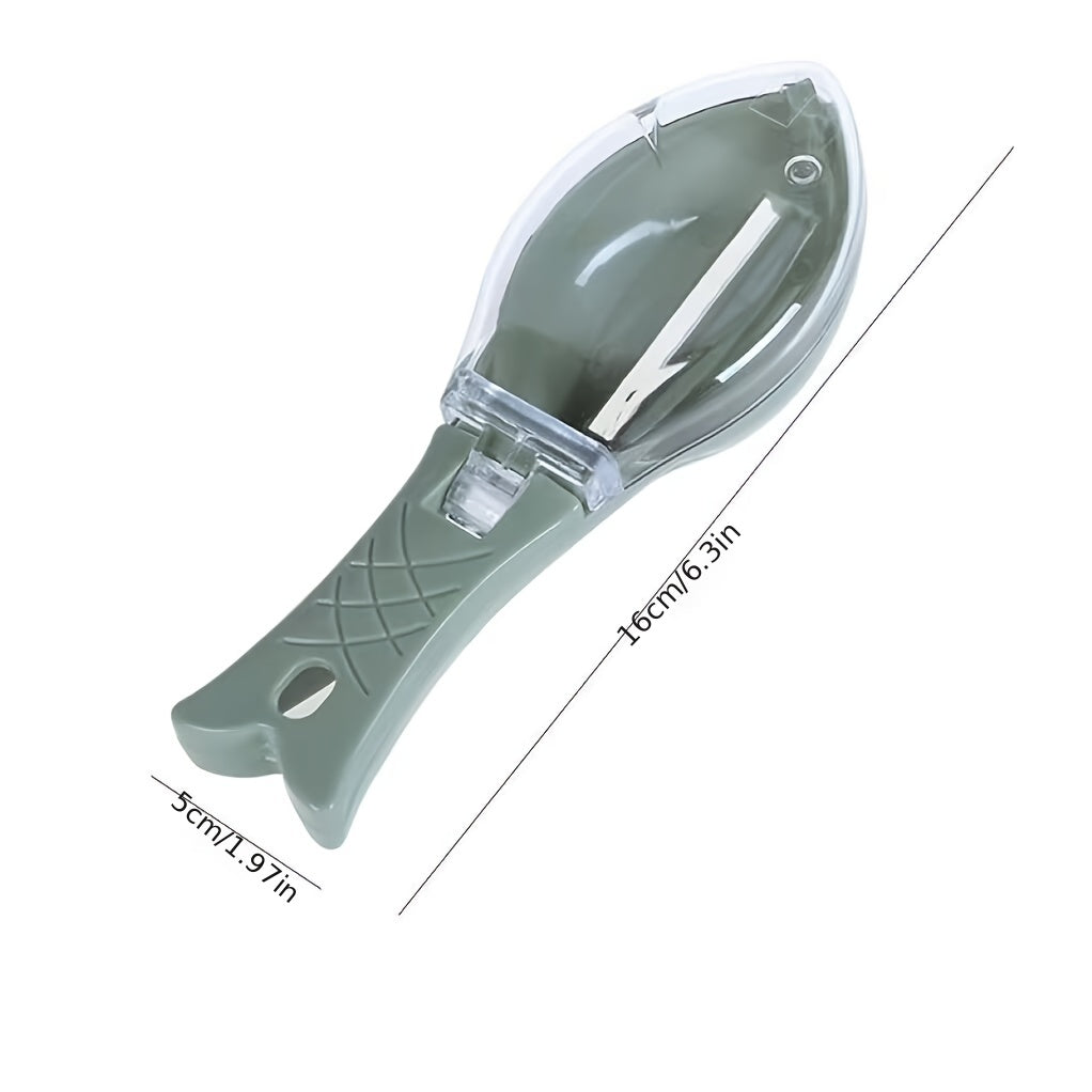 Fish Scales Brush With Lid Plastic Fish Scales Remover Scale Peeler Cleaner