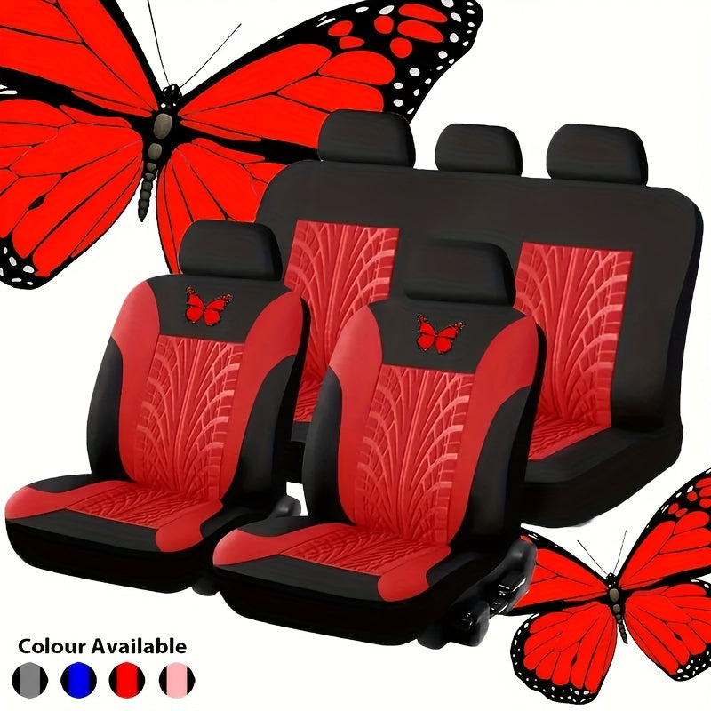 Full Set Of Cloth Car Seat Cover Universal Front And Rear Airbag Compatible