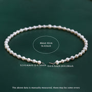 Women's Freshwater Pearl Necklace with S925 Silver Clasp and June Birthstone