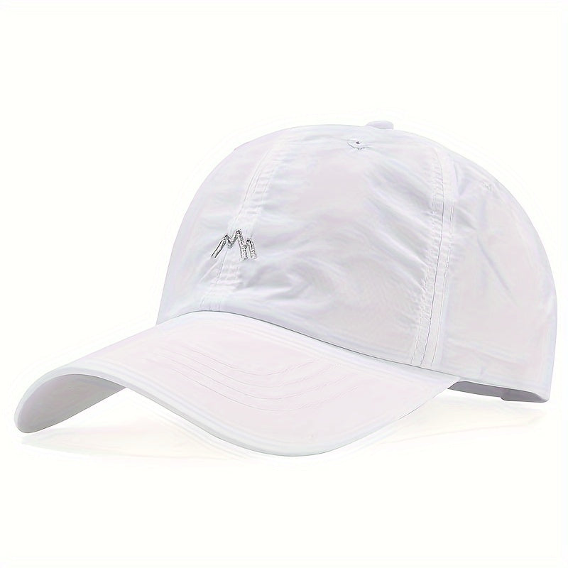 Gorra de béisbol de nylon transpirable de secado rápido para hombre y mujer, protección solar, ajuste ajustable, bordado