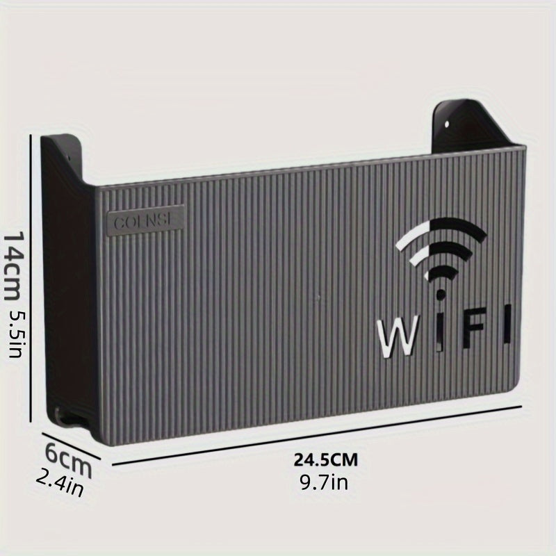 Estante para router de montaje en pared con almacenamiento inalámbrico y estante decorativo para medios