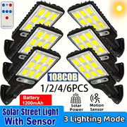 Outdoor Solar Wall Lights with Motion Sensor 3 Lighting Modes for Garden Yard Fence Pathway 1-6 Pack