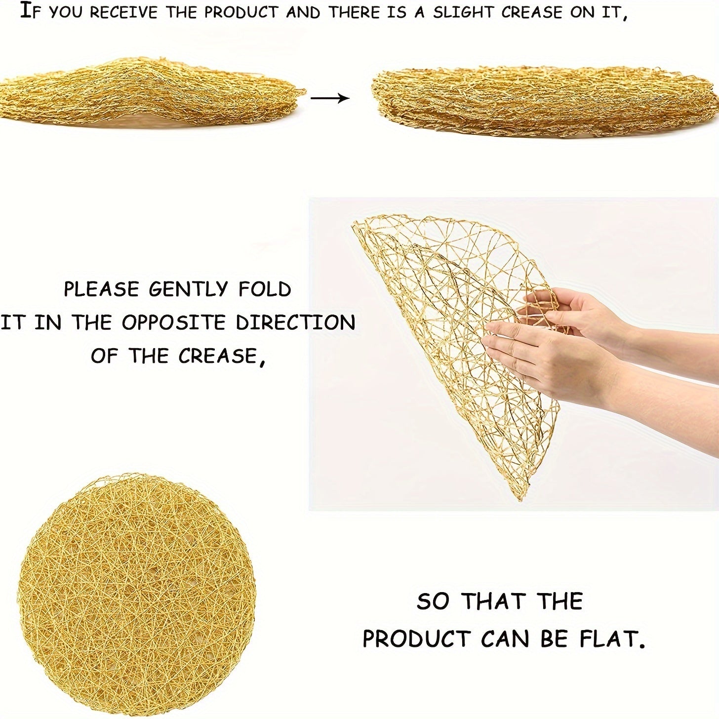 Woven Round Placemats Set of 6 Non-slip Heat-resistant Modern Minimalist Dining Table Decor