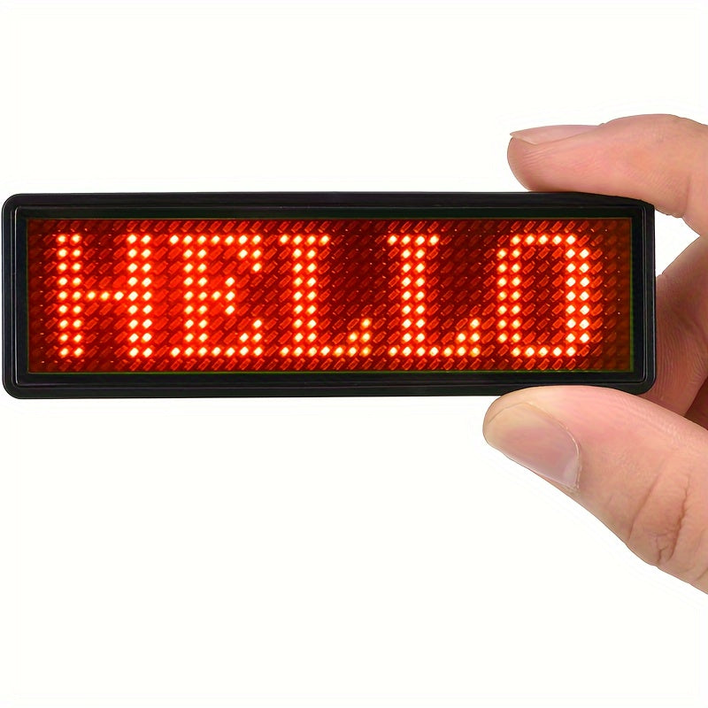 Rechargeable Wireless LED Badge 48x12 Pixel Matrix Display App-Controlled Customizable for Events Nightclubs Hotels