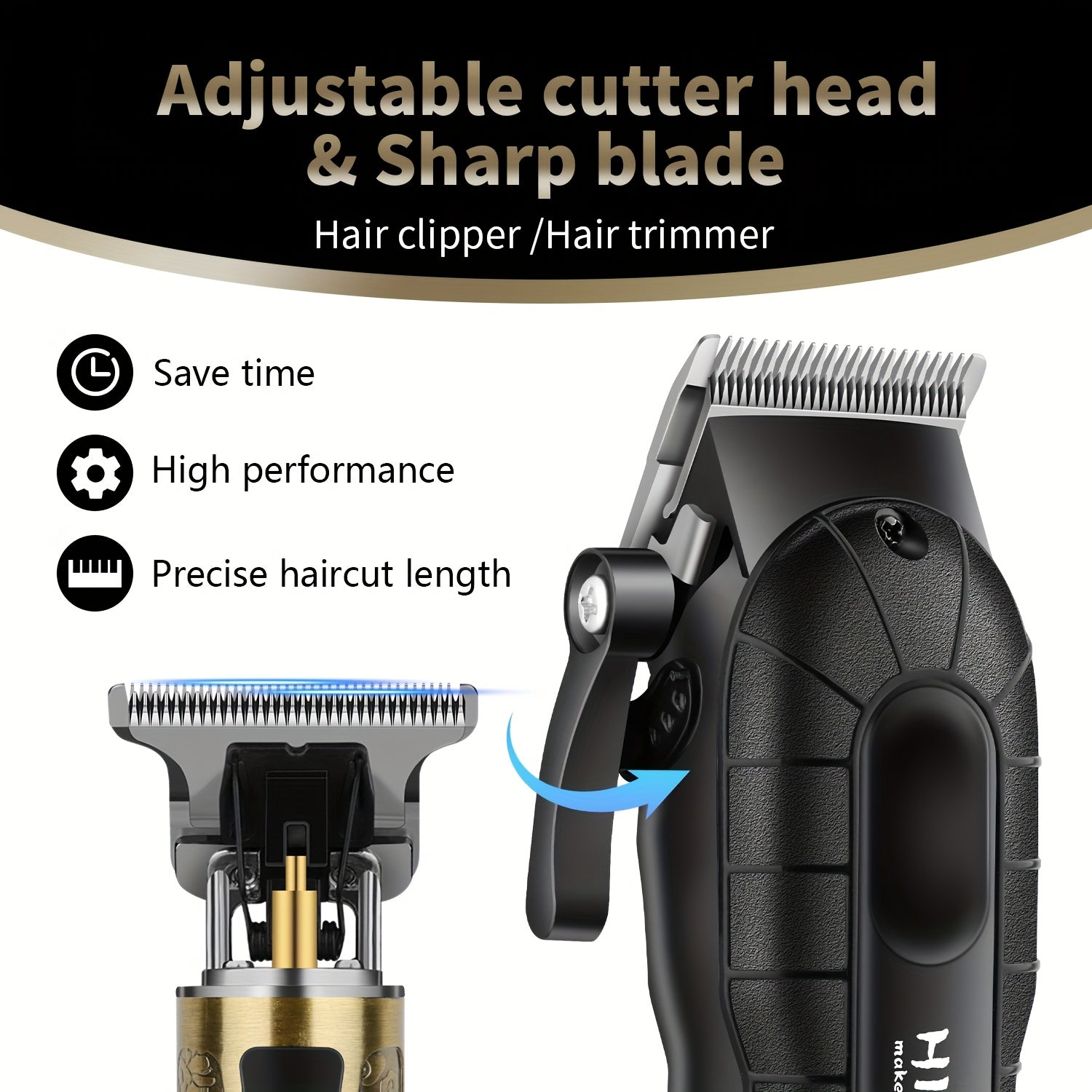 Беспроводной набор для стрижки волос для мужчин, аккумуляторные машинки и триммеры, LED-дисплей