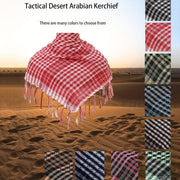 100% Polyester To'qilgan Bo'yin Salliq, Vintage Uslubidagi Taktik Cho'l Arab Bandana Dizayni, Ramazon uchun Mukammal An'anaviy Musulmon Shali. Xususiyatlari: Tekis Bosh Salliq va Kvadrat Hijob.